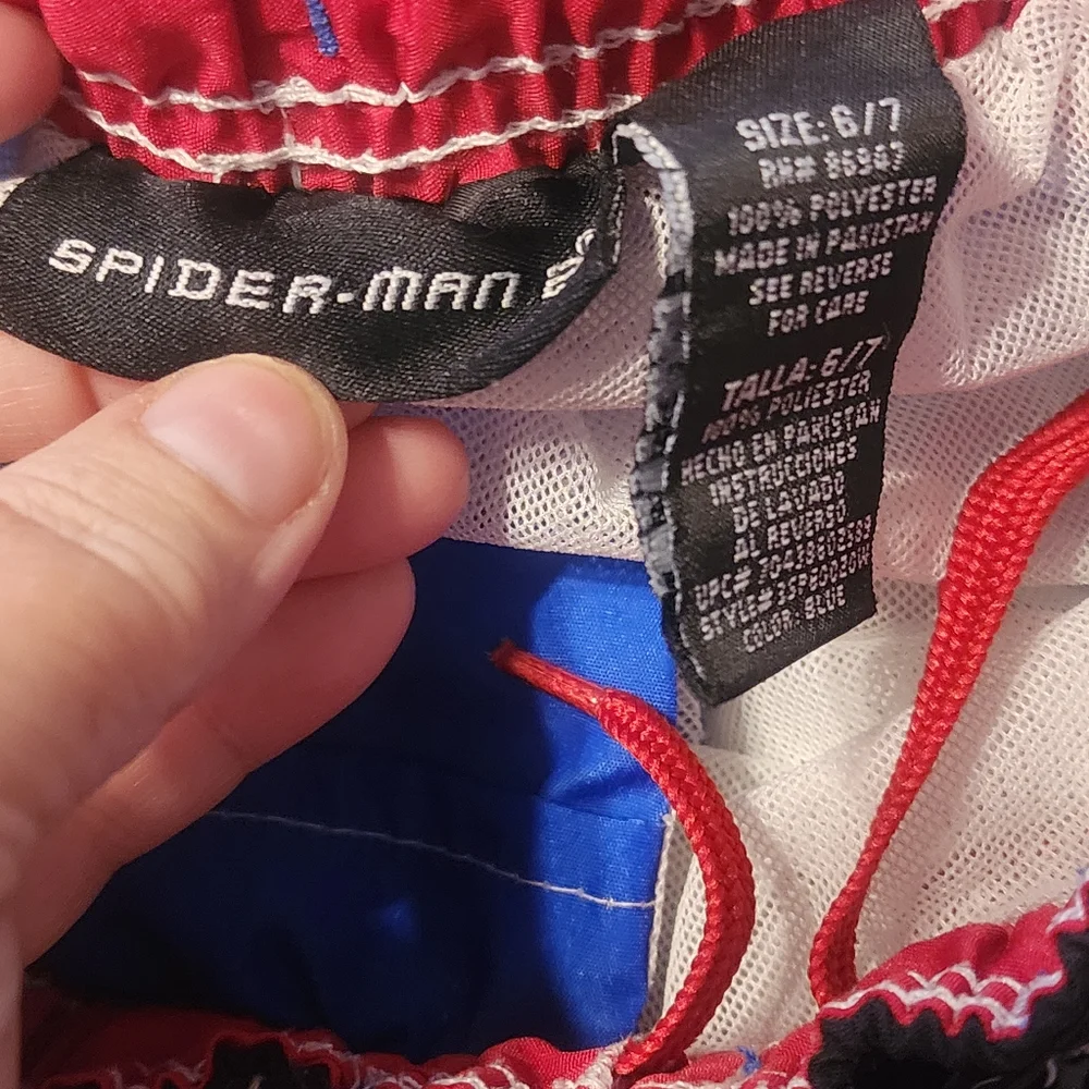 Spiderman 2 Swim Trunks Board Shorts‎ Beach Size 6 - 7 A599